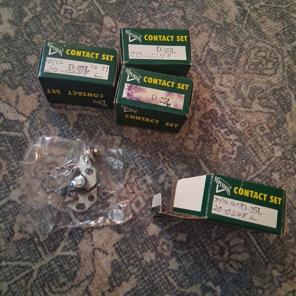 Lot Of 4 New Old Stock Vintage Still In Box NOS Superior Contact Point D-25L - Picture 3 of 5